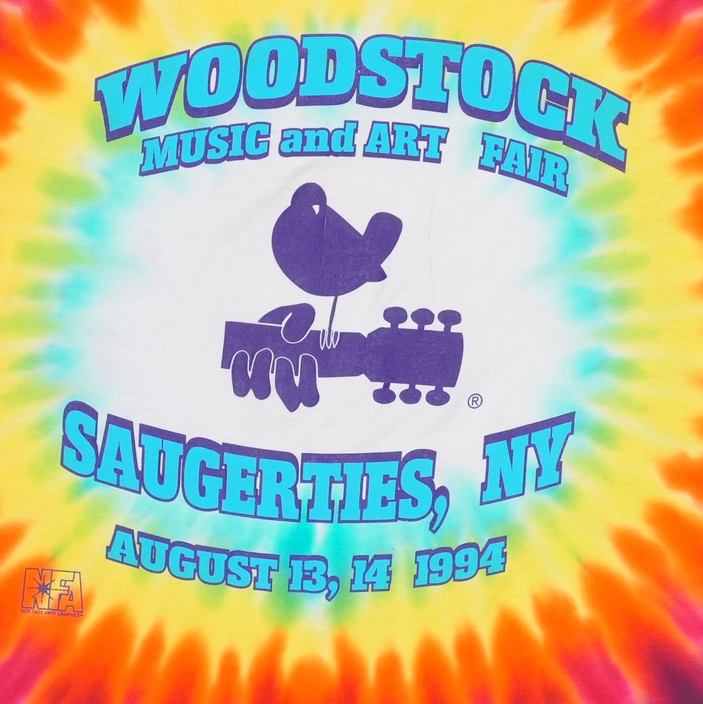1994 Woodstock Music Festival Tie Dye Shirt