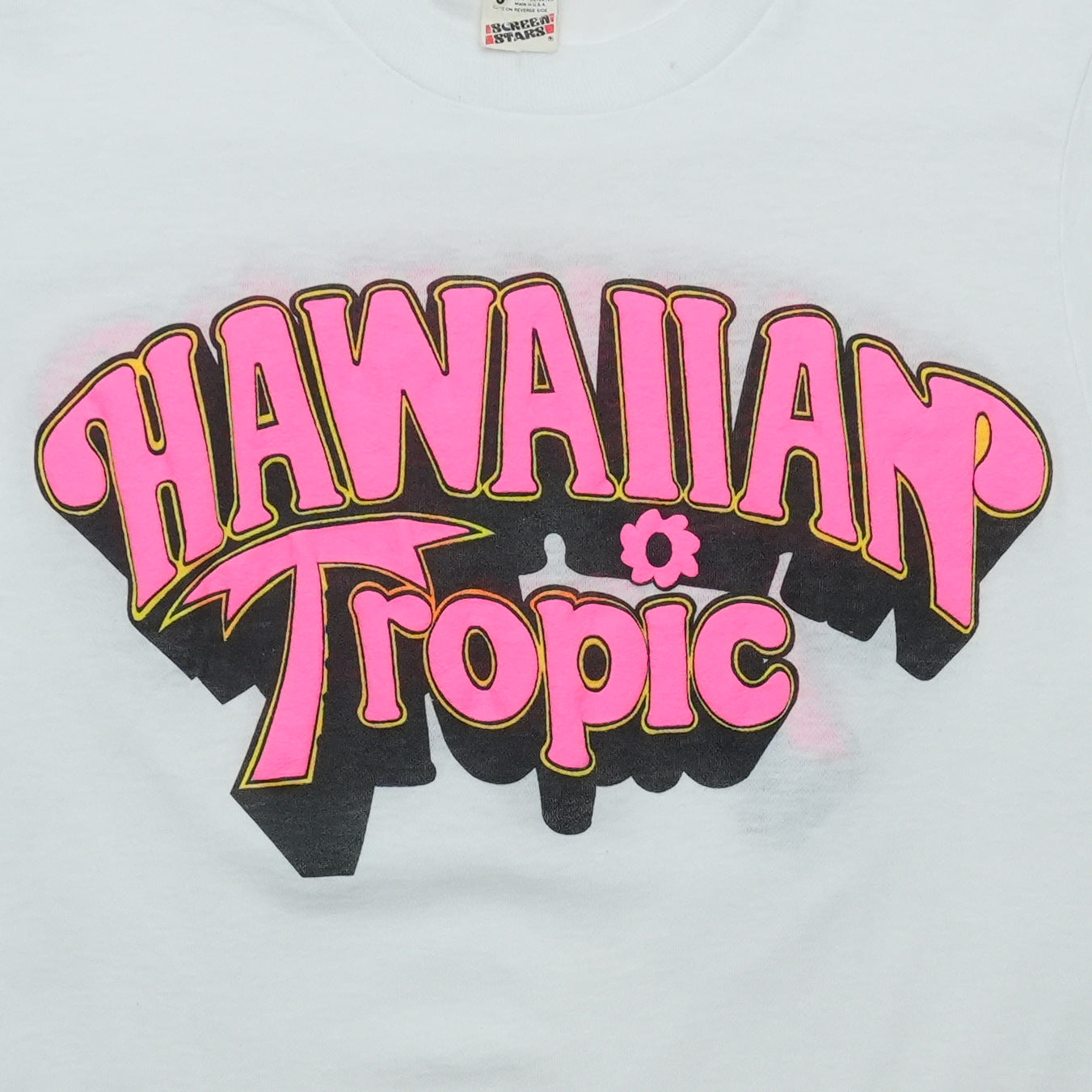 1980s Hawaiian Tropic Shirt Detail