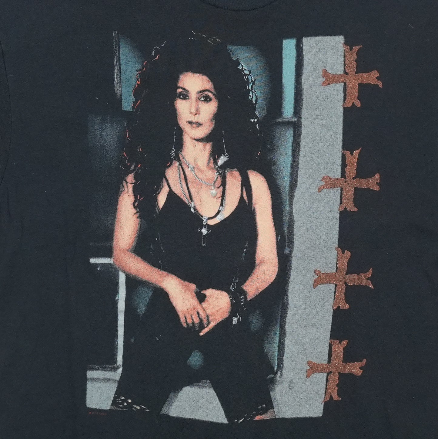 1989 Cher Heart of Stone Tour Shirt Front Detail 1