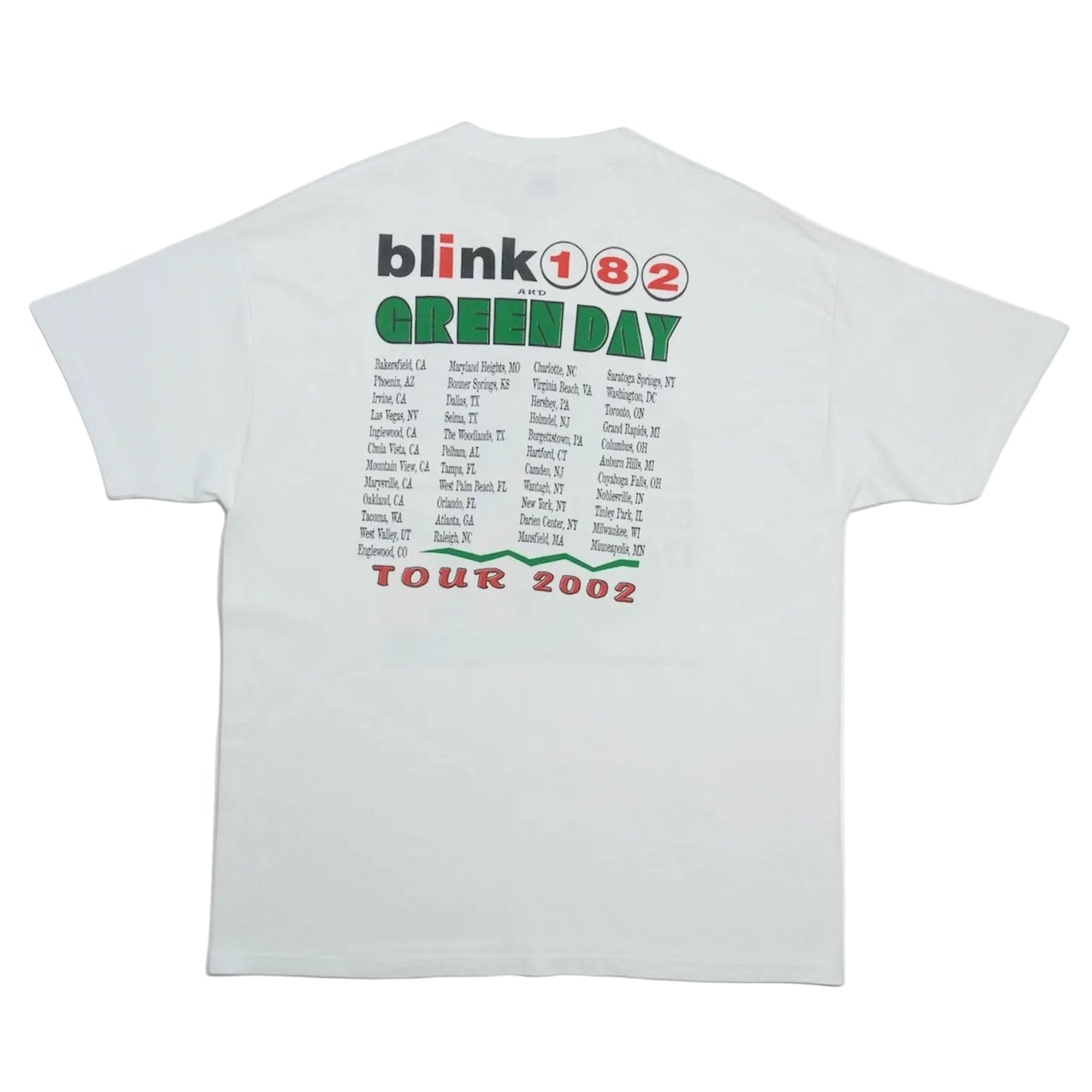 2002 Blink 182 Green Day Pop Disaster Tour Shirt