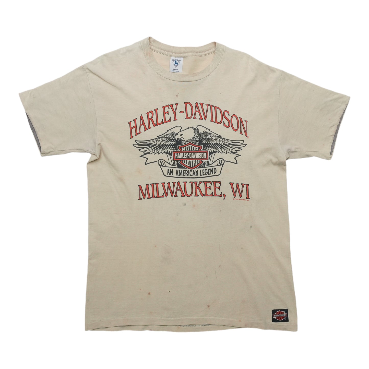 1989 Harley Davidson Owens Yakima Washington Shirt Front