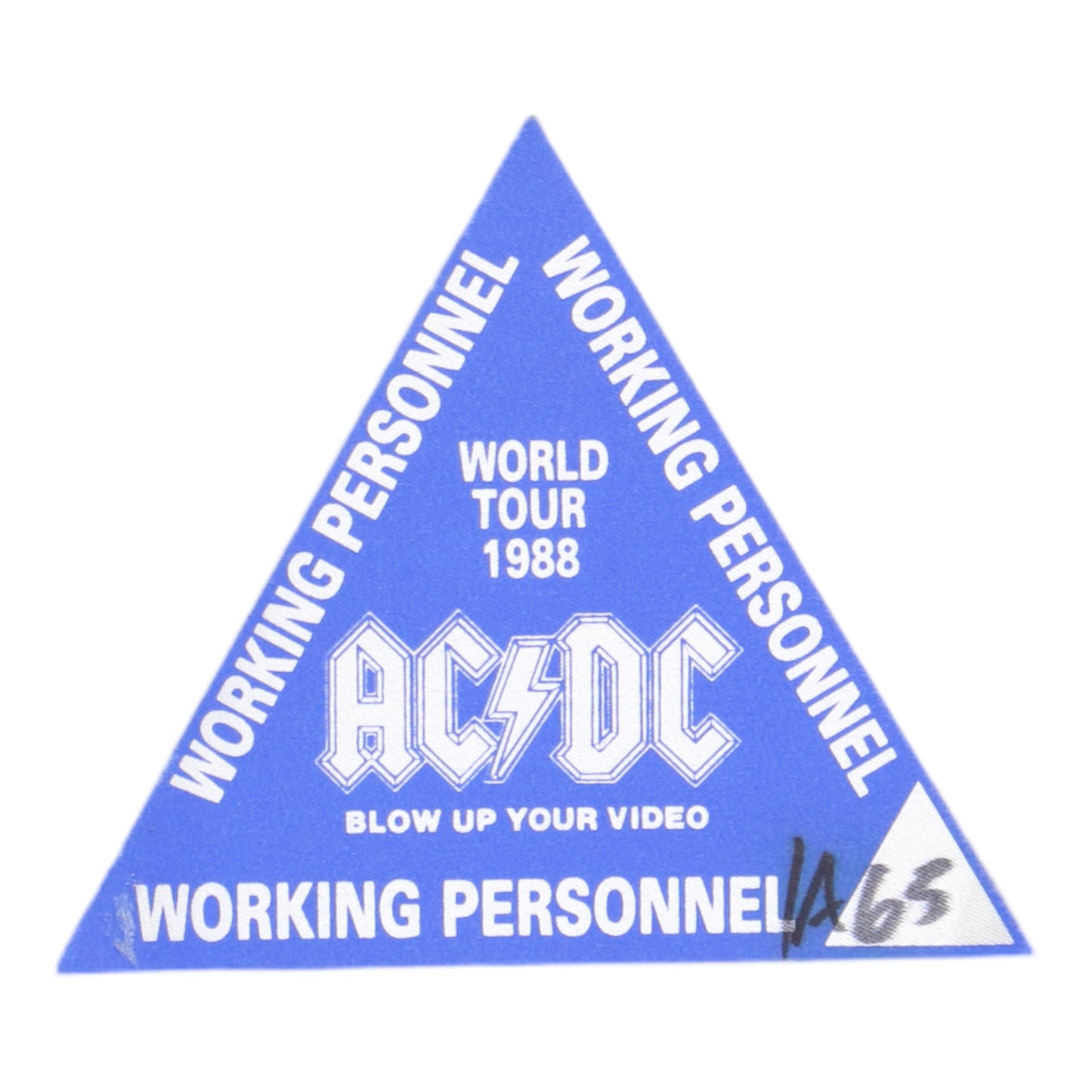 1988 ACDC Blow Up Your Video Backstage Pass