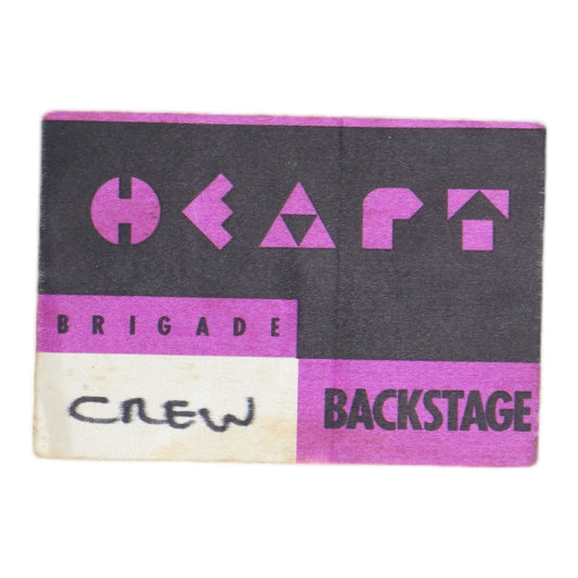 1990 Heart Brigade Backstage Pass