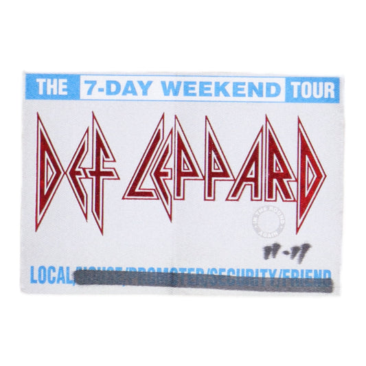 1992 Def Leppard 7 Day Weekend Backstage Pass