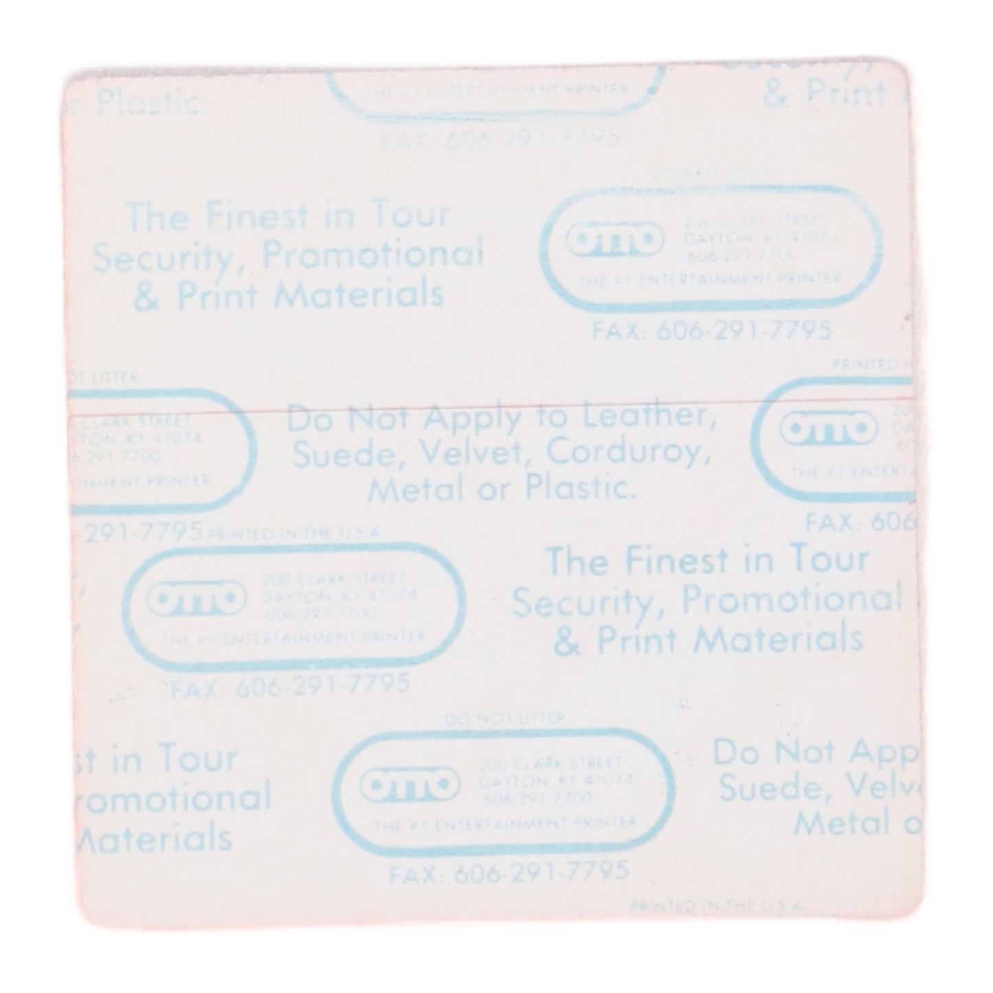 1991 Cinderella Heartbreak Station Backstage Pass