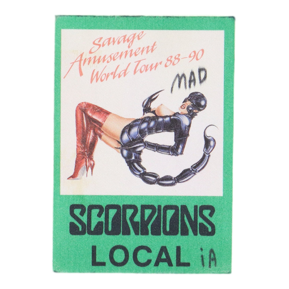1988 Scorpions Savage Amusement Tour Backstage Pass