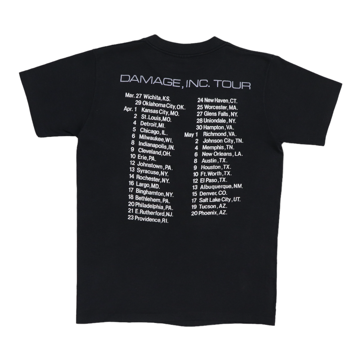1986 Metallica Damage Inc Tour Shirt | Authentic Vintage Tee 1986 Metallica Damage Inc Tour Shirt | Authentic Vintage Tee