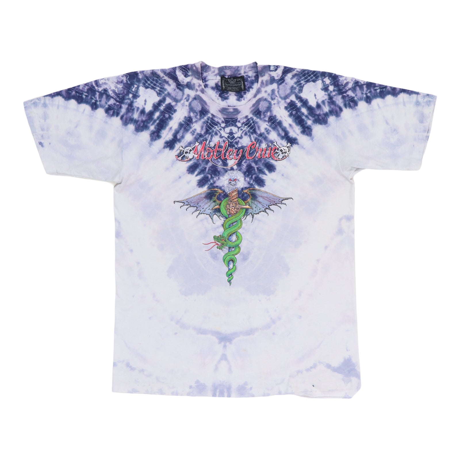 1989 Motley Crue Dr Feelgood Symmetria Tie Dye Shirt | Authentic