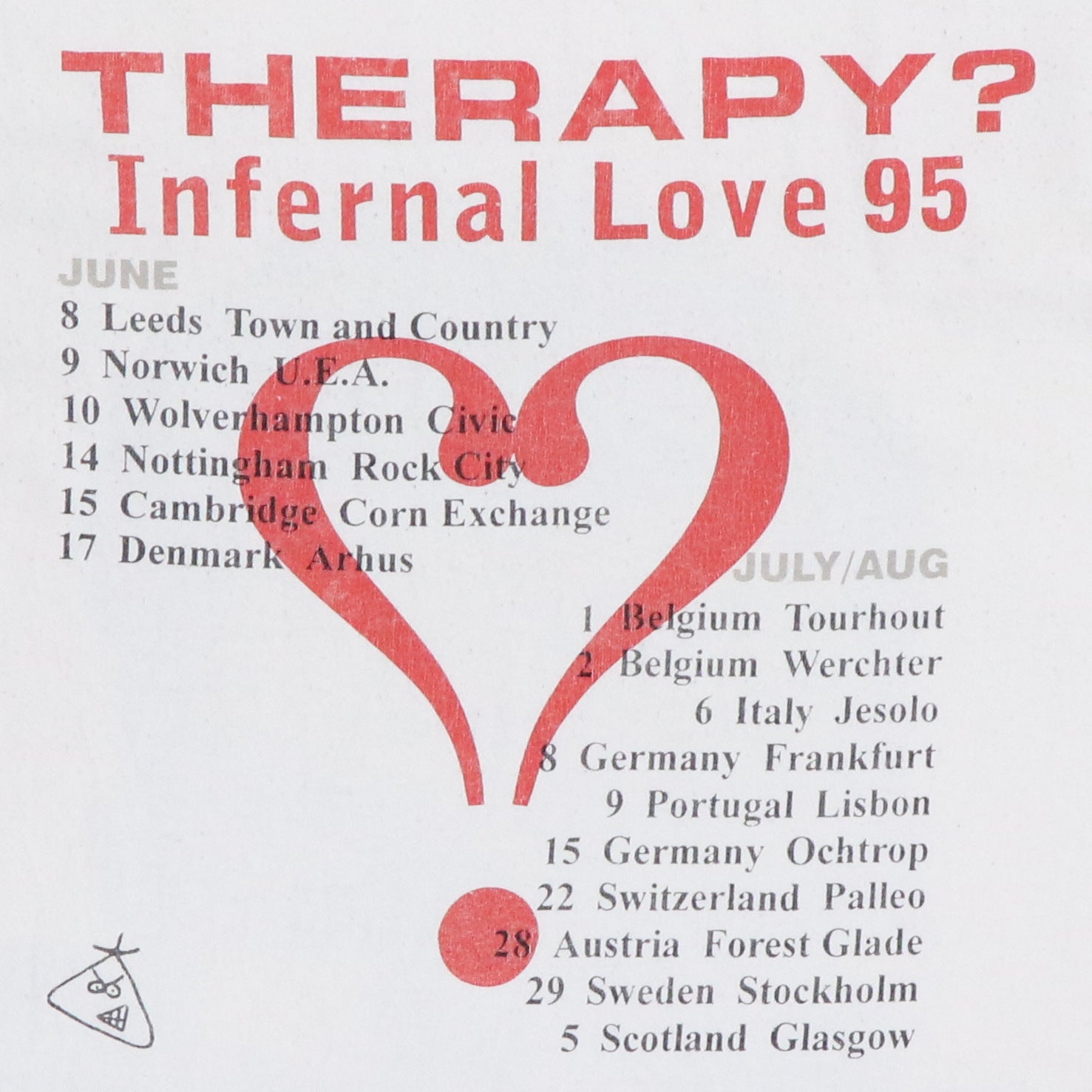 1995 Therapy? Infernal Love Tour Shirt | Authentic Vintage Tee