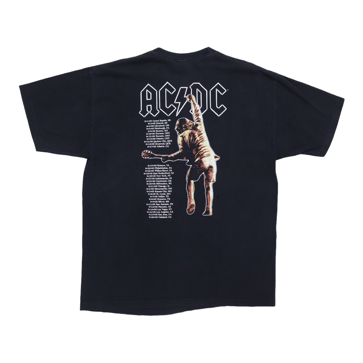 ACDC Stiff Upper Lip ヴィンテージ ツアーTシャツ S 2000 ACDC Stiff Upper Lip Tour Shirt | Authentic Vintage Tee