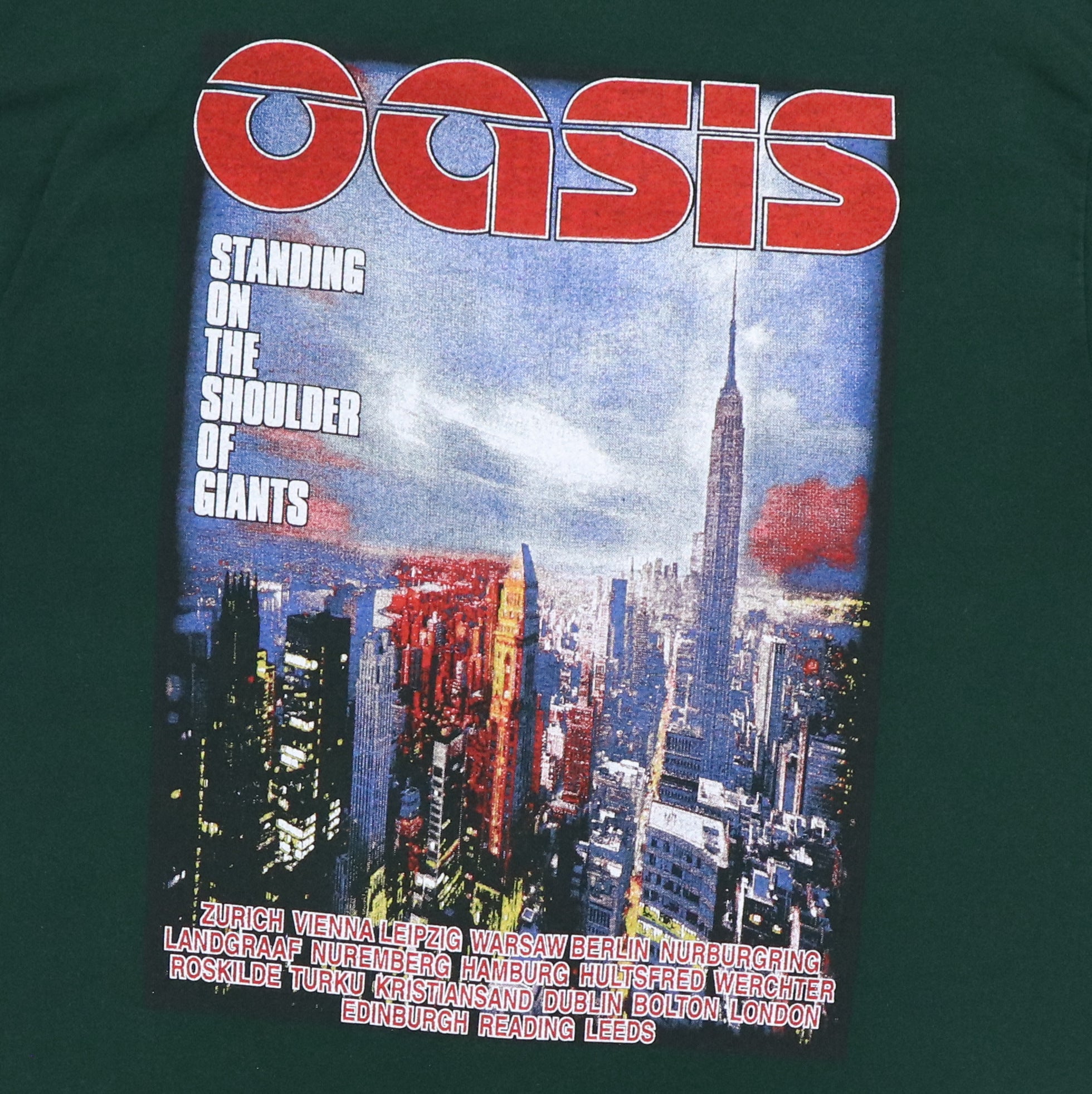 Original vintage 2000 Oasis Standing On The Shoulders Tour Shirt