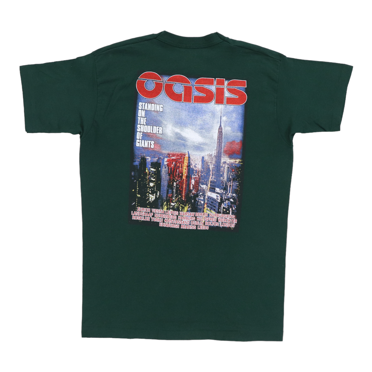 2000 Oasis Standing On The Shoulders Tour Shirt | Authentic 2000 Oasis Standing On The Shoulders Tour Shirt | Authentic