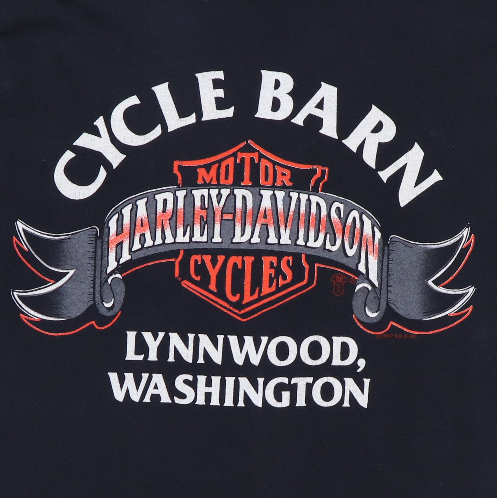 1980s Harley Davidson Tearing Up The Competition Shirt | Authentic