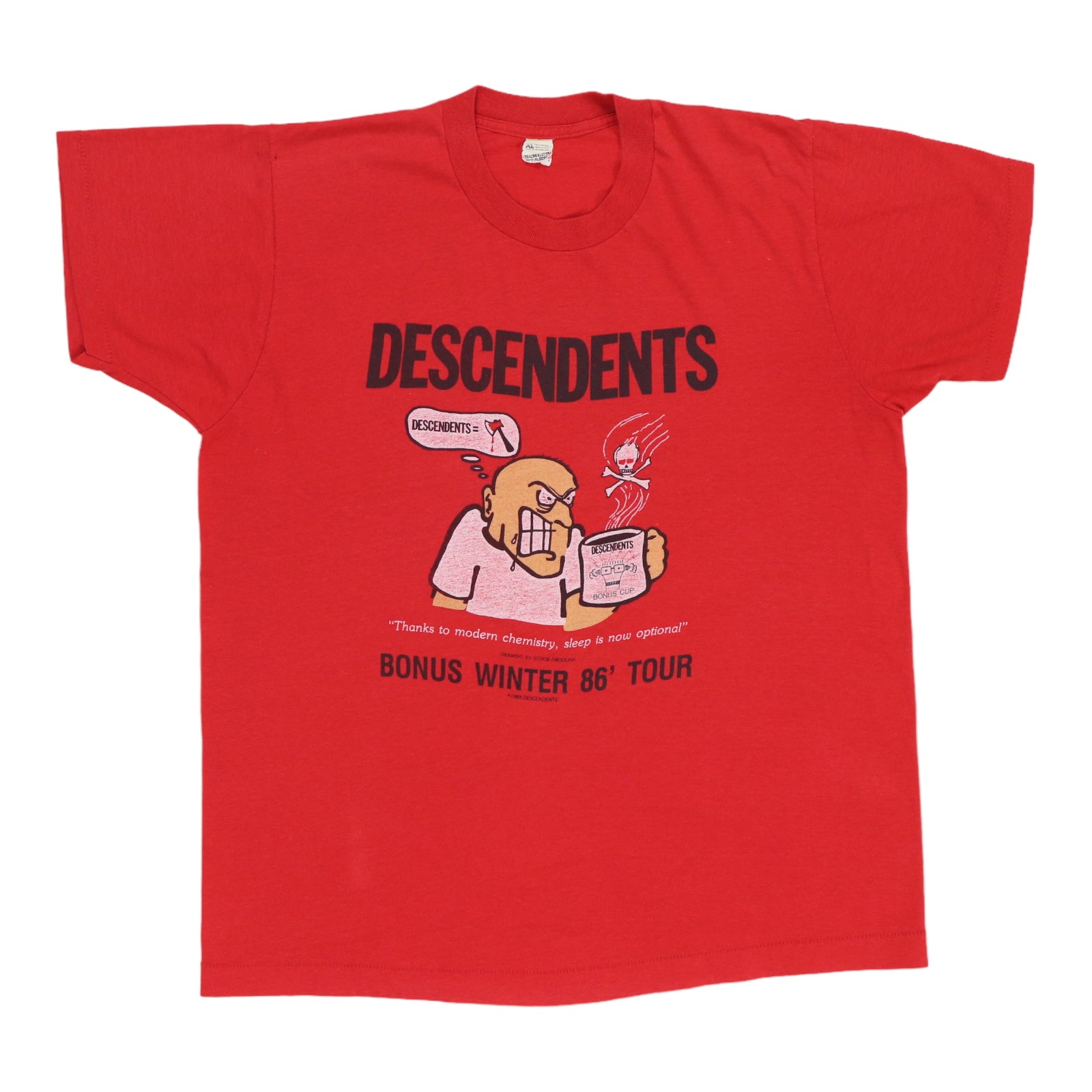 DESCENDENTS BONUS WINTER 86 TOUR Tシャツ 1986 Descendents Bonus Winter Tour Shirt | Authentic Vintage Tee
