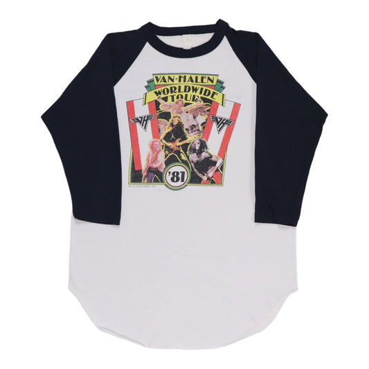 1981 Van Halen World Tour Jersey Shirt