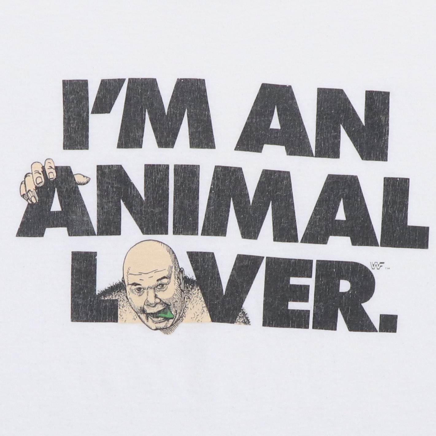 1980s George Steele I'm An Animal Lover WWF Shirt