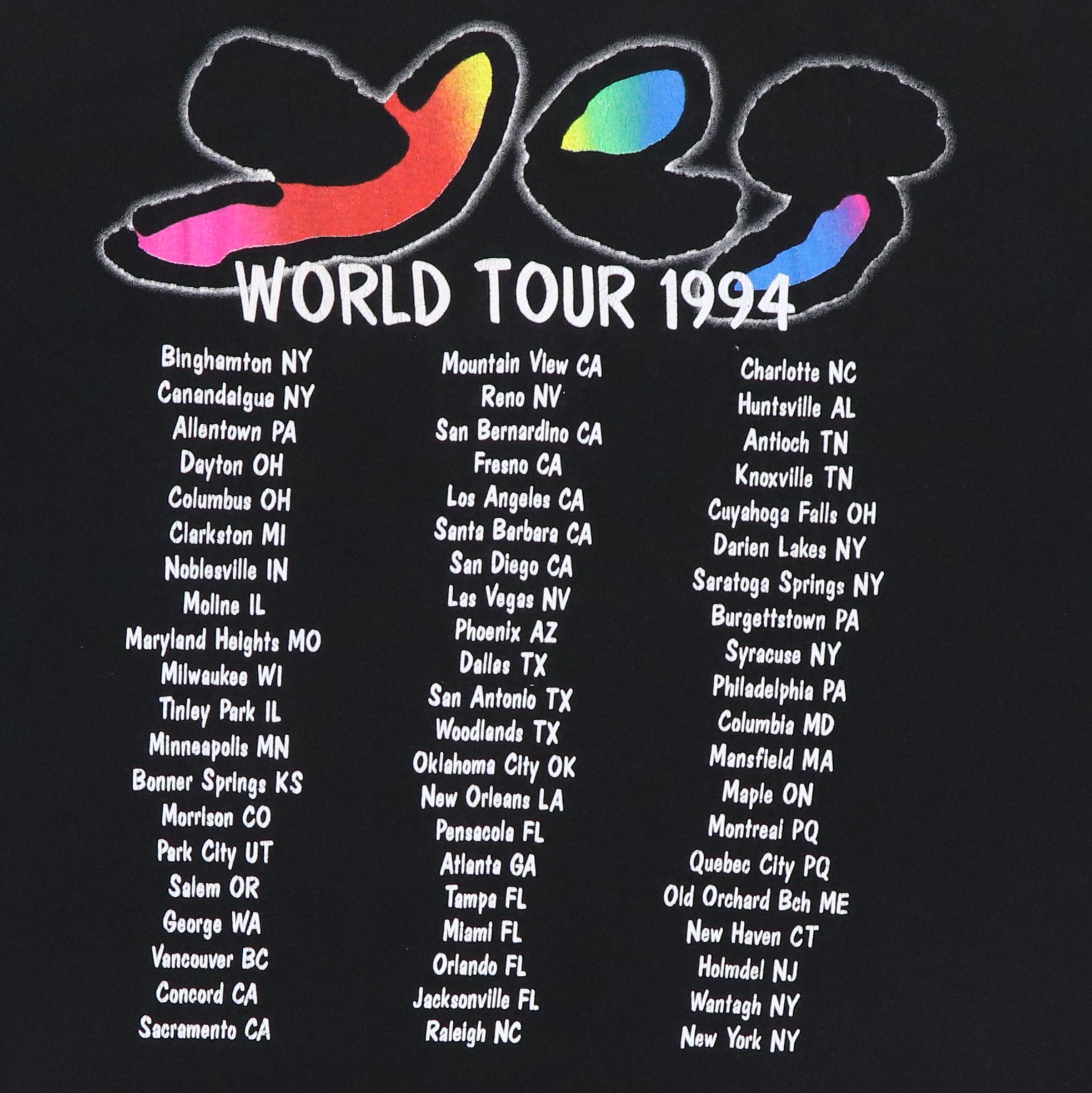 1994 Yes World Tour Shirt | Authentic Vintage Tee – WyCo Vintage