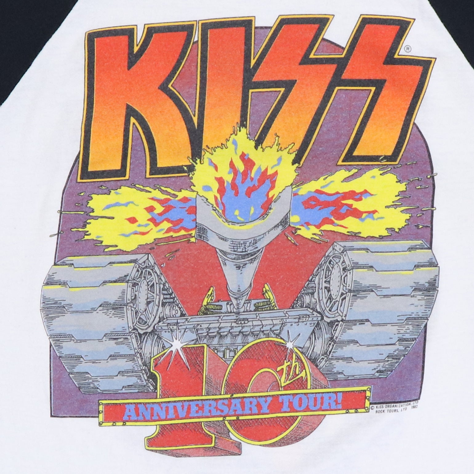 1982 Kiss 10th Anniversary Tour Jersey Shirt | Authentic Vintage