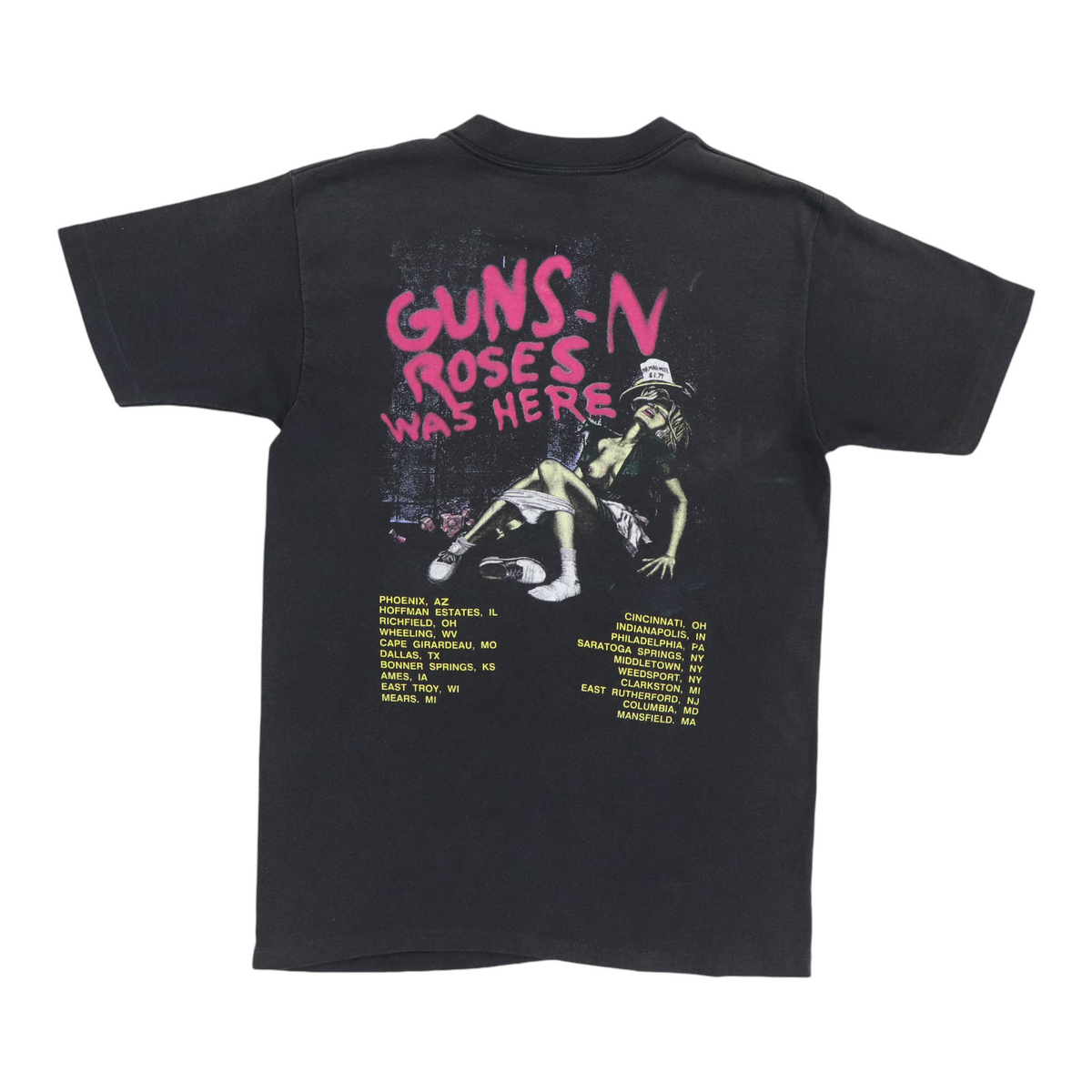 1987 Guns N Roses Appetite For Destruction Tour Shirt | Authentic