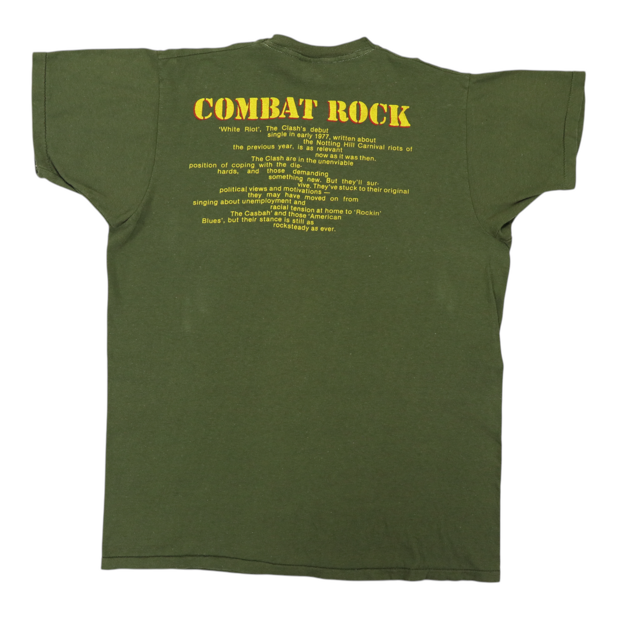 1982 The Clash Combat Rock Tour Shirt | Authentic Vintage Tee 