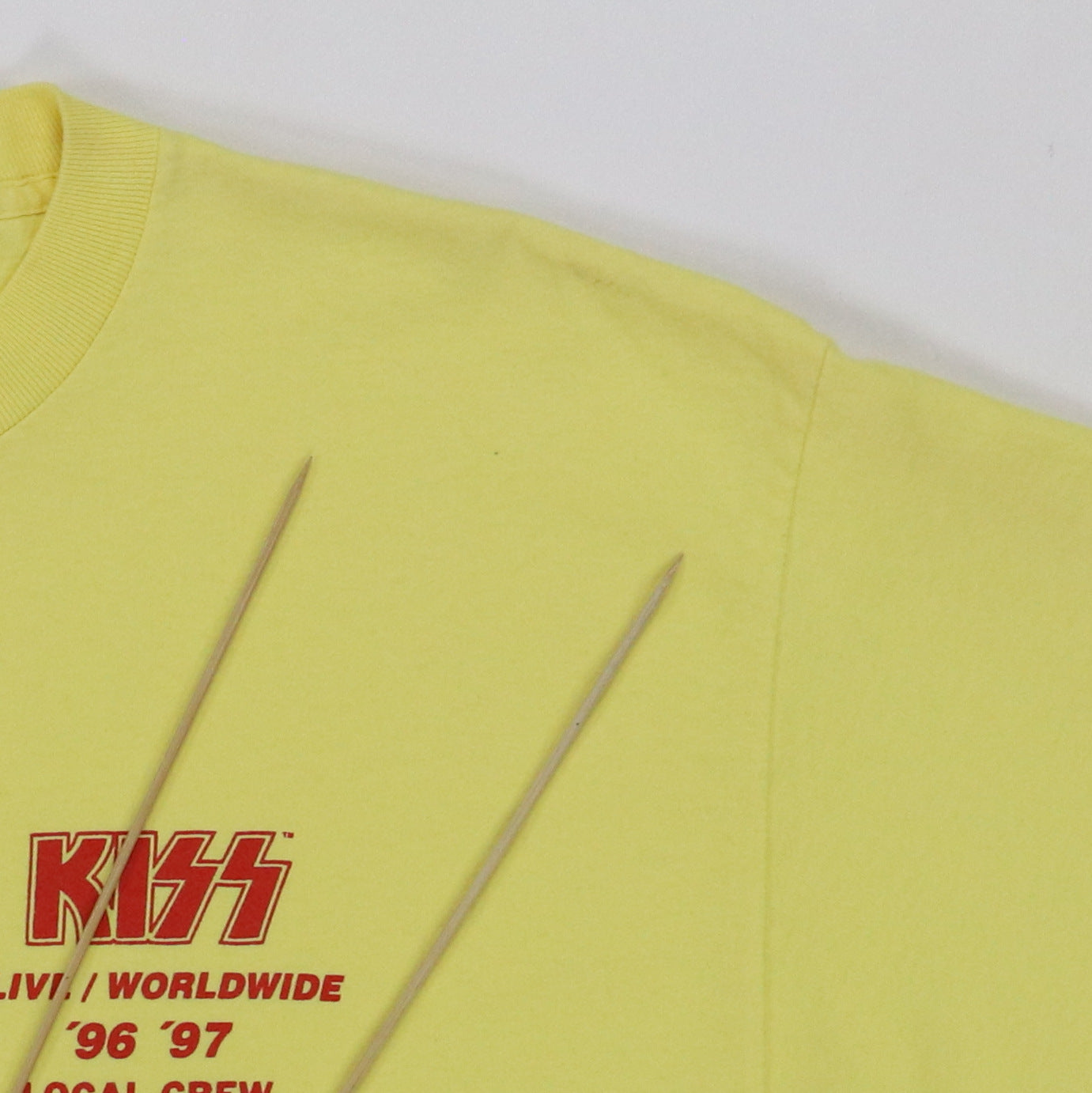 1996 Kiss Alive Worldwide Local Crew Concert Shirt | Authentic