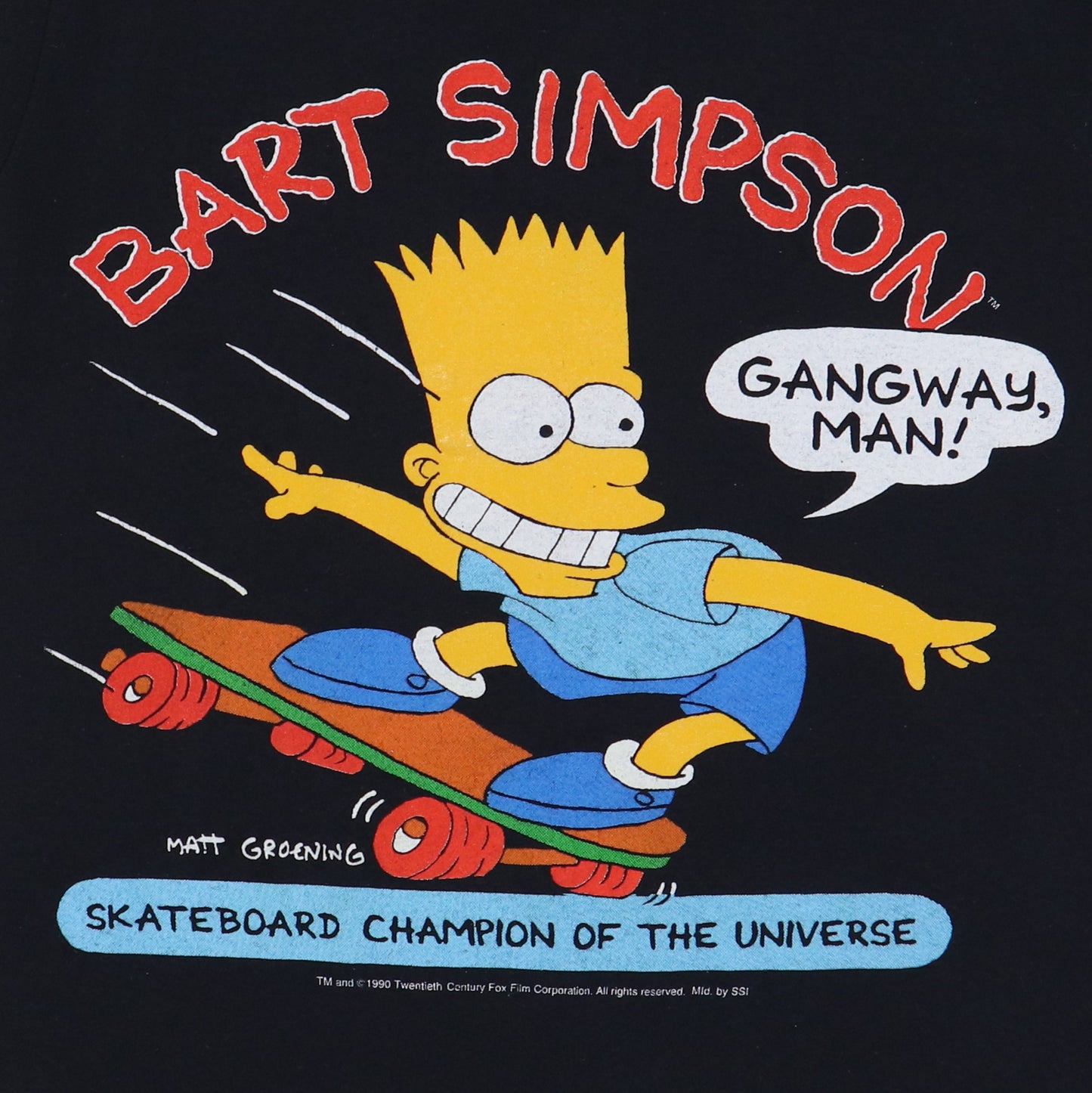 1990 Bart Simpson Gangway Man Sleeveless Shirt