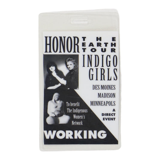 1995 Indigo Girls Honor The Earth Backstage Pass Laminate
