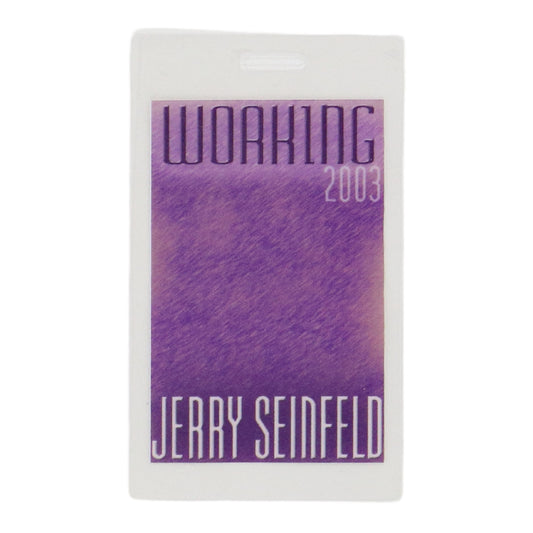 2003 Jerry Seinfeld Backstage Pass Laminate