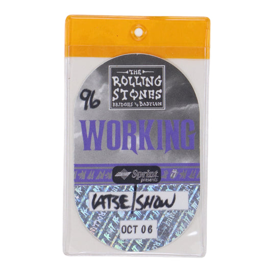 1997 Rolling Stones Bridges To Babylon Backstage Pass Laminate