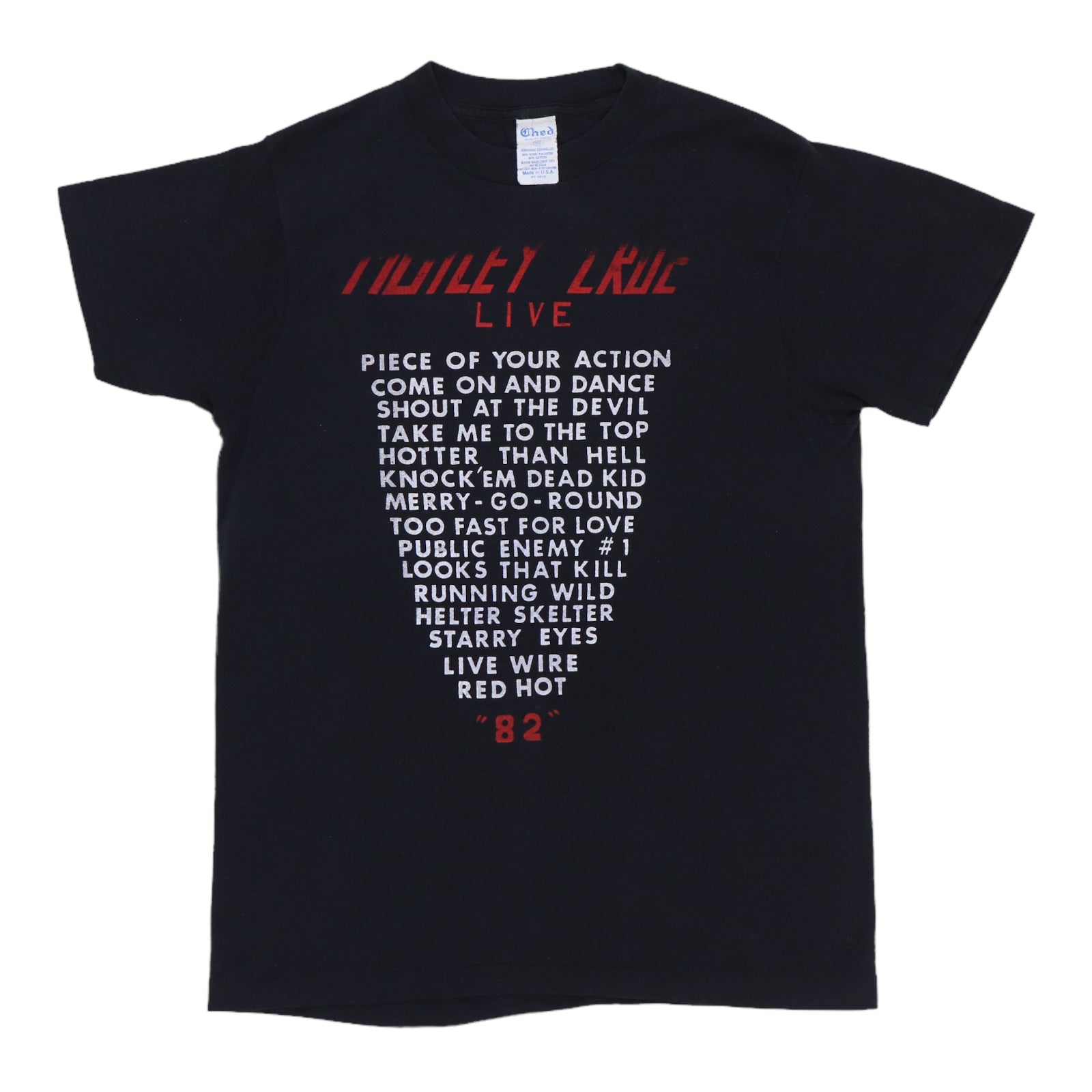 1982 Motley Crue Live Tour Shirt | Authentic Vintage Tee – WyCo