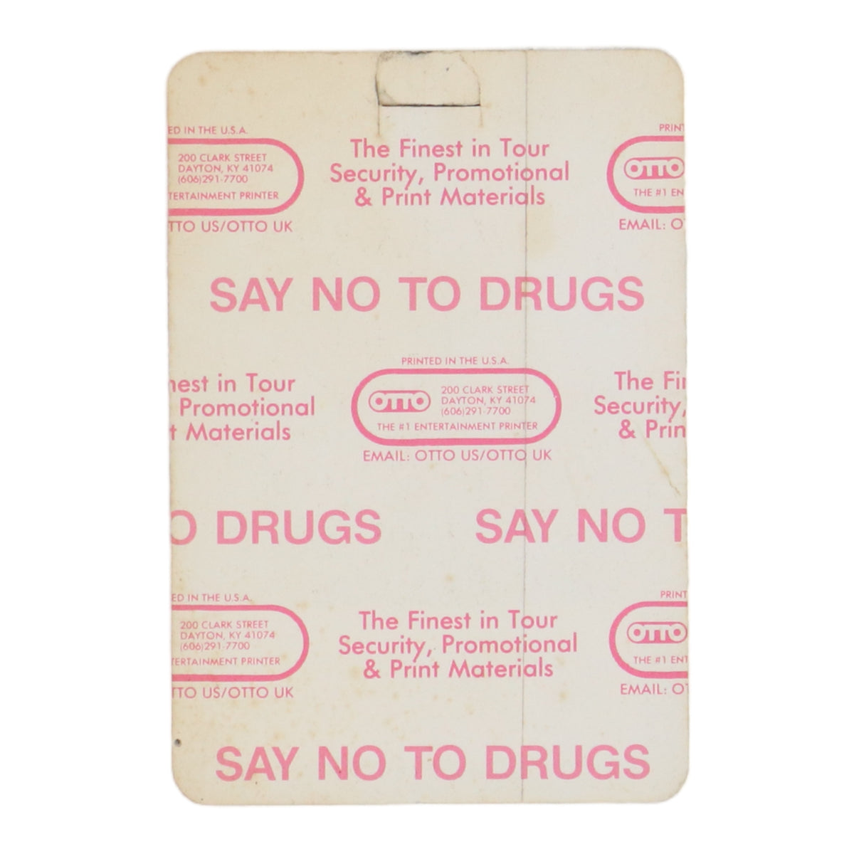1989 New Order Technique Backstage Pass Back