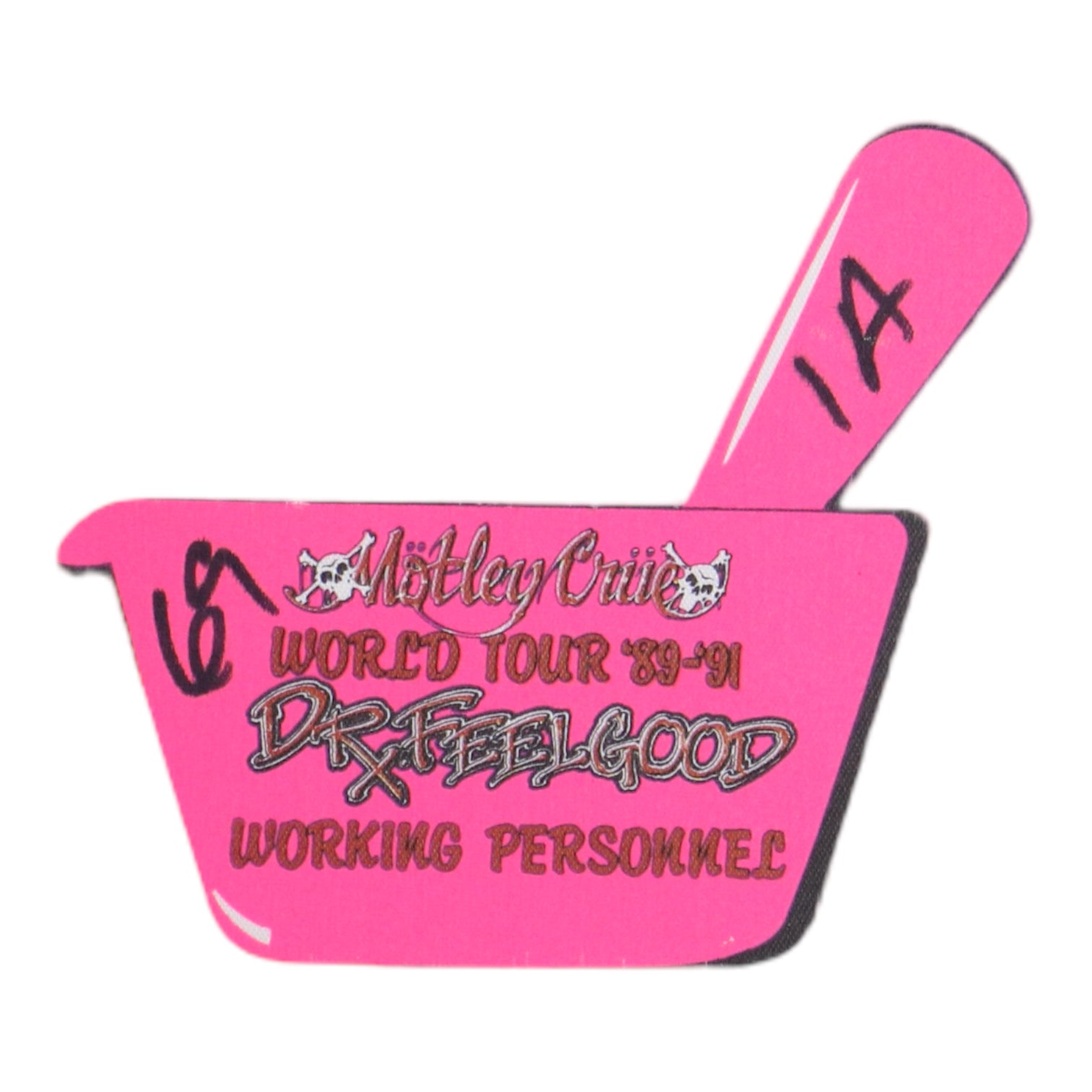 1989 Motley Crue Dr Feelgood Backstage Pass – WyCo Vintage