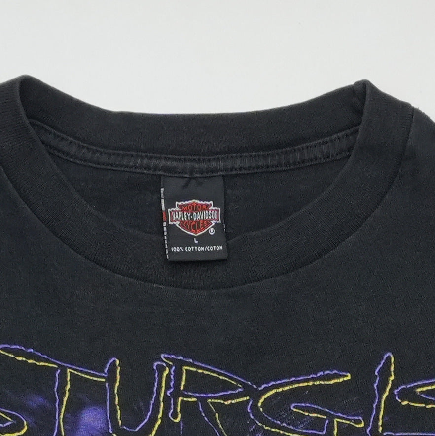 1998 Sturgis Black Hills Rally Wolf Shirt Front Detail 2