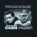 1990s Dale Earnhardt Johnny Cash Man In Black Racing Cars Playing Guitars Shirt Detail