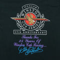 1990s Dale Earnhardt Red Hot Silver Night 25th Anniversary Winston Cup Shirt Detail