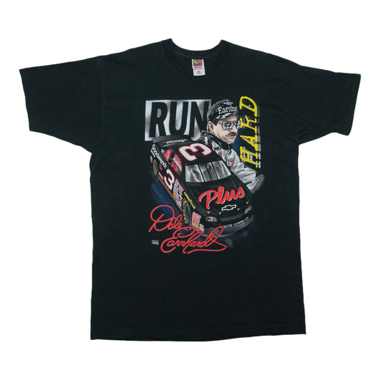 1990s Dale Earnhardt Run Hard Stop Fast Goodwrench Shirt Front