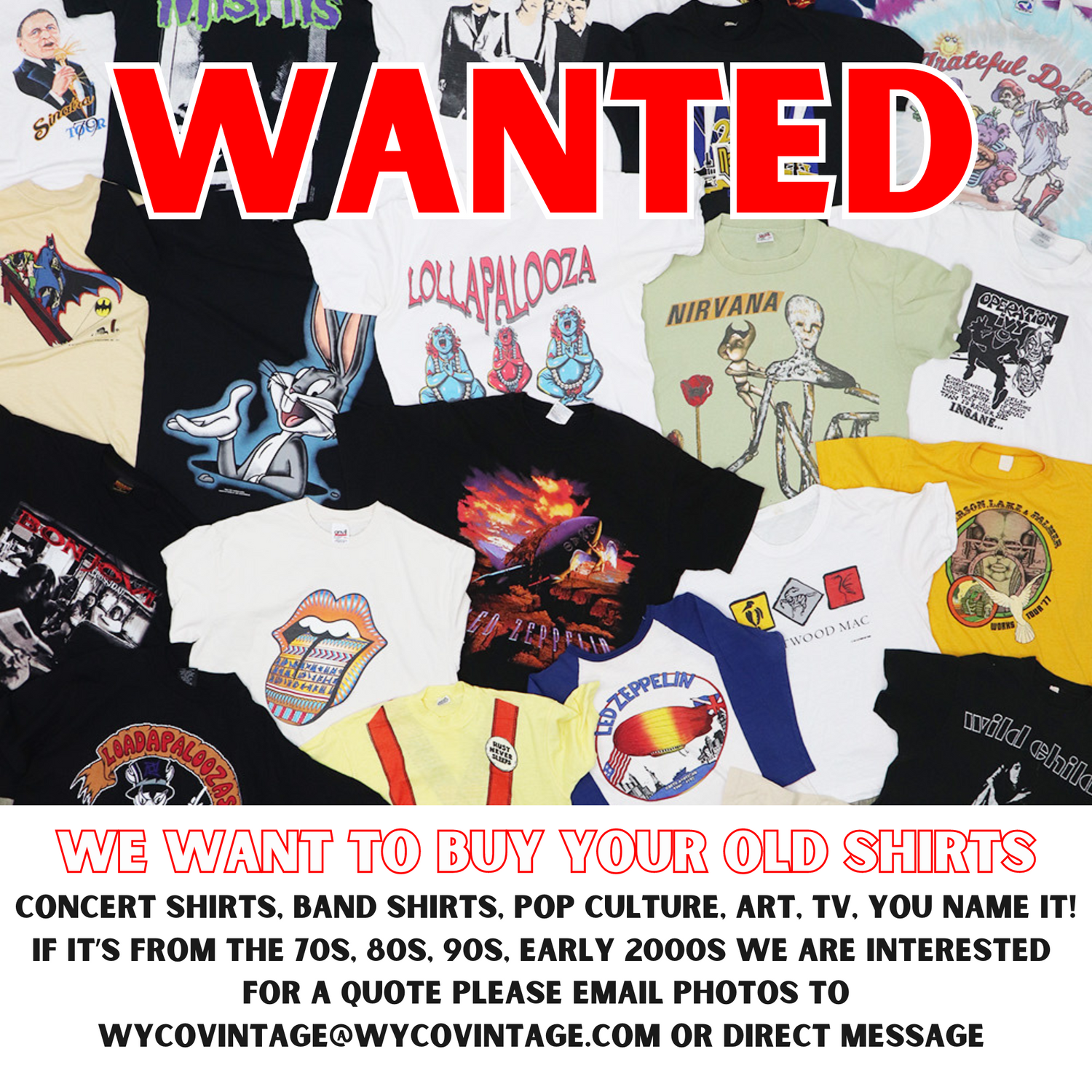 Old concert shirts sales