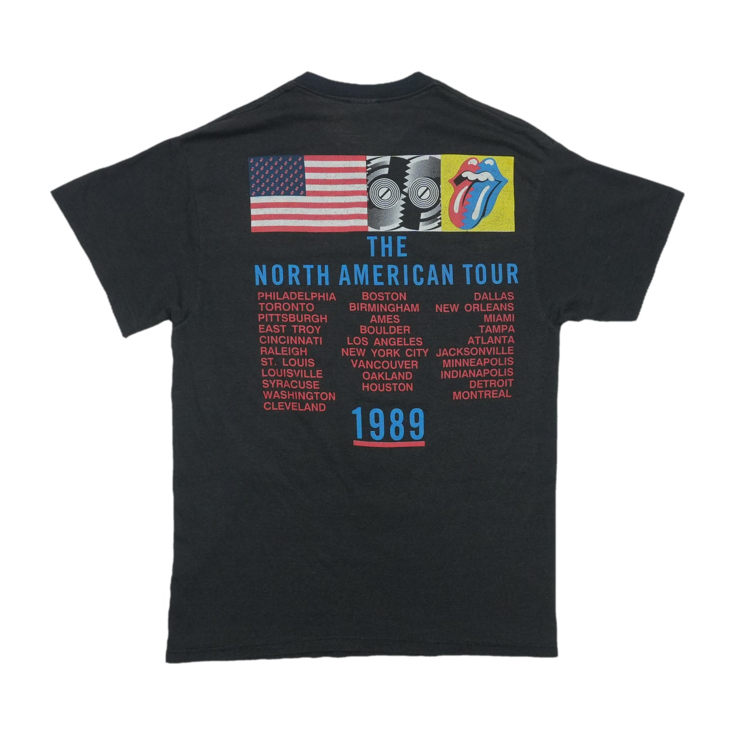 1989 Rolling Stones Steel Wheels North American Tour Shirt Back