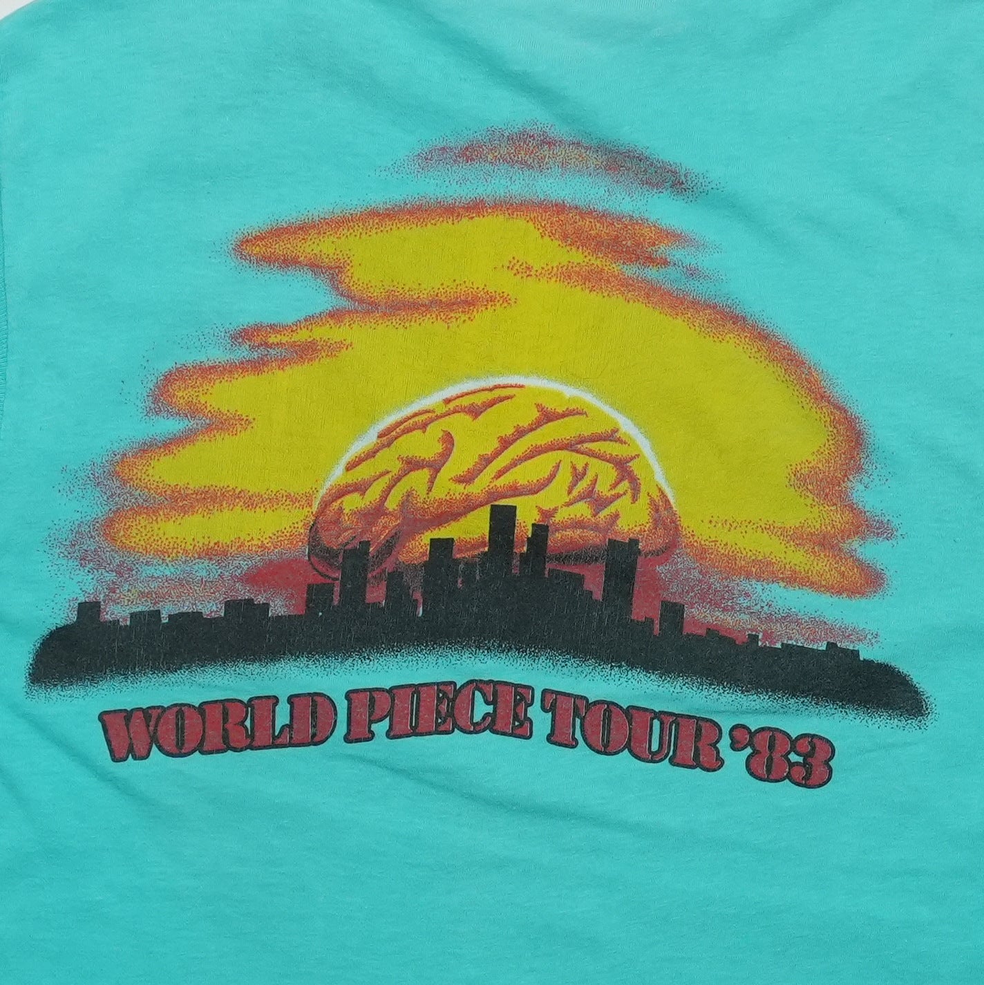 1983 Iron Maiden Purgatory World Piece Tour Sleeveless Shirt Detail