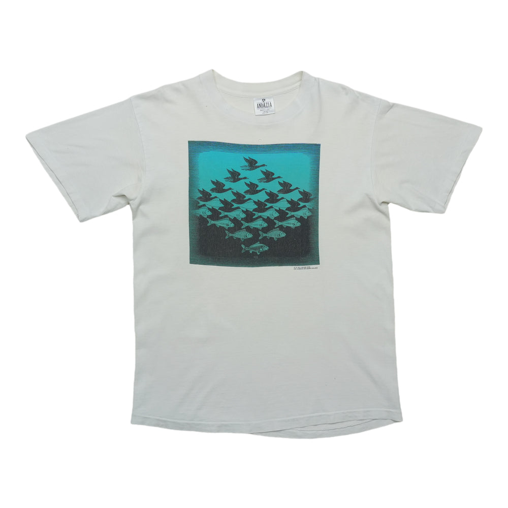 1990s M.C. Escher Sky And Water Art Shirt Front