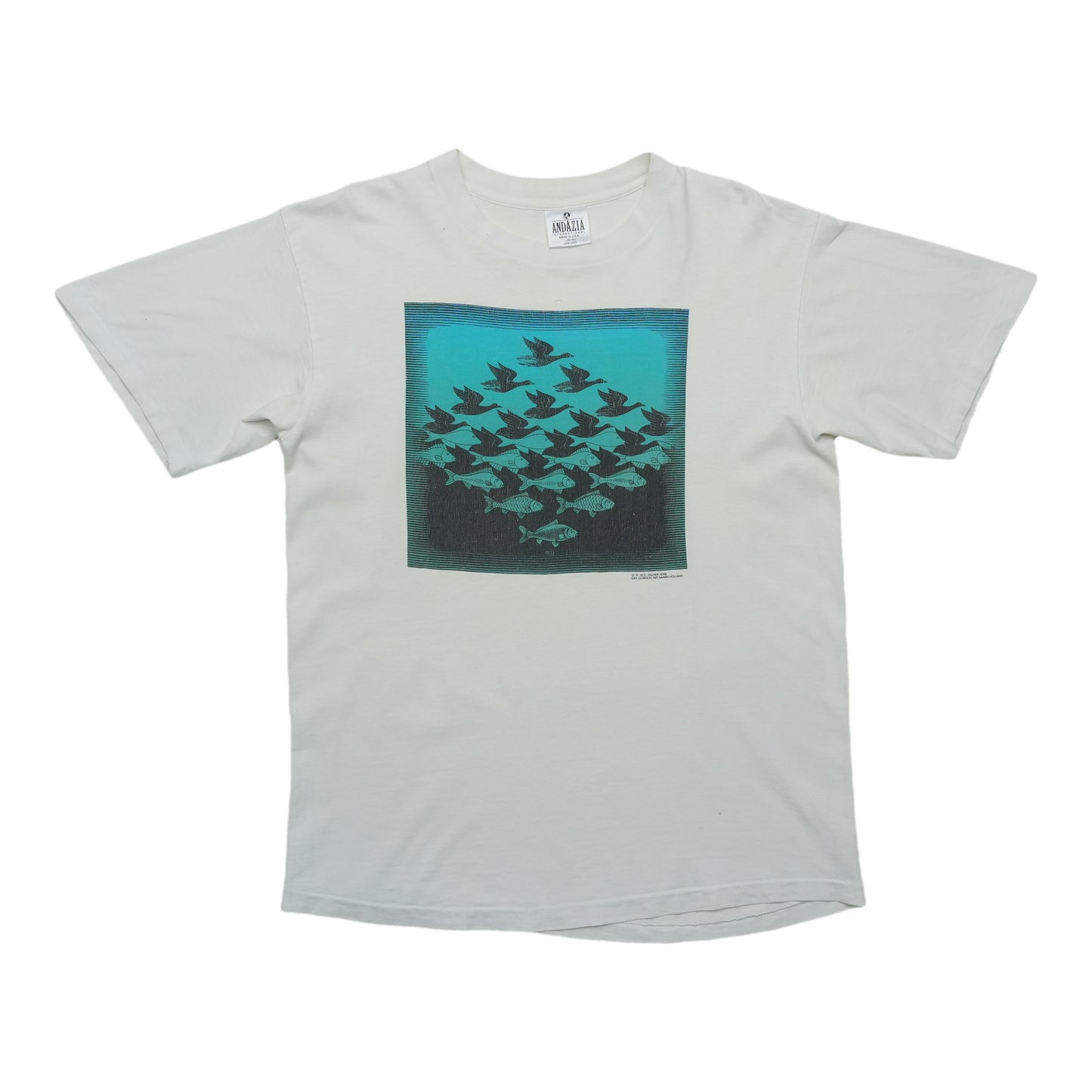 1990s M.C. Escher Sky And Water Art Shirt Front