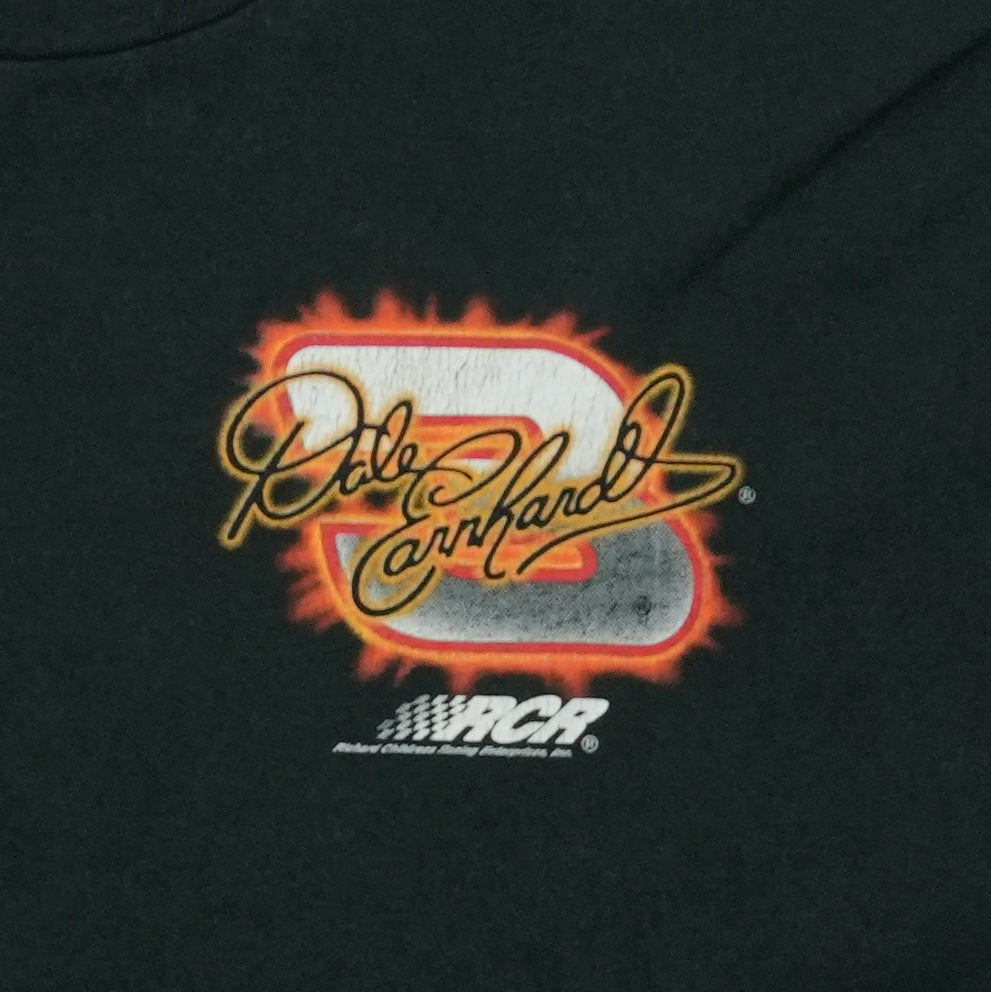 1990s Dale Earnhardt Man In Black RCR Shirt Detail
