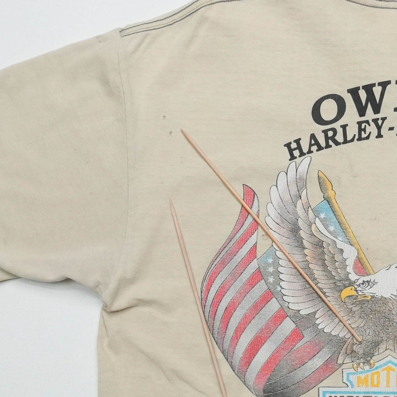 1989 Harley Davidson Owens Yakima Washington Shirt Detail