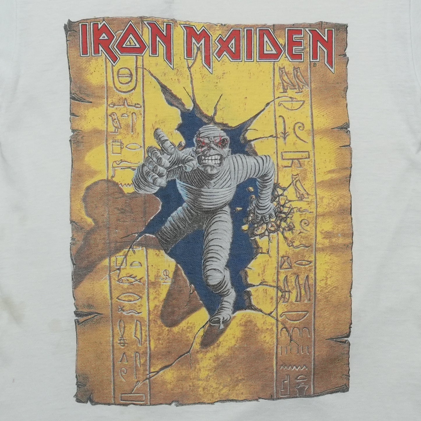 1985 Iron Maiden World Slavery Tour Shirt Detail 1