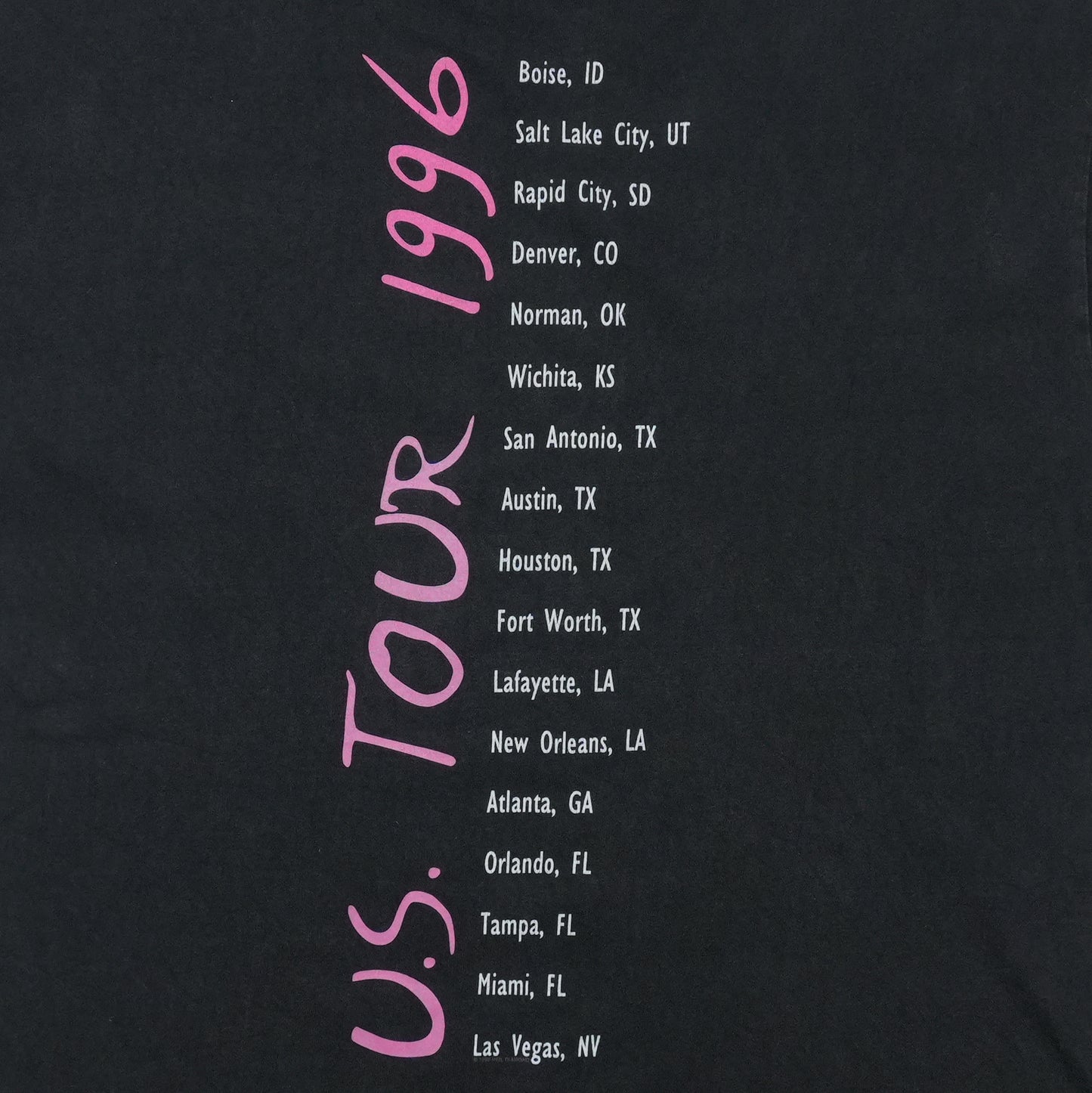 1996 Neil Diamond Tour Shirt Back Detail 2