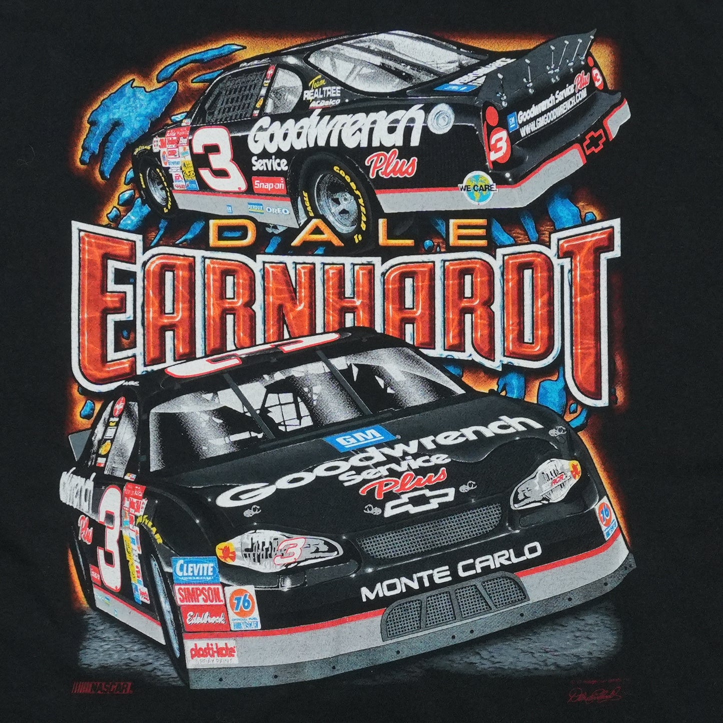 1990s Dale Earnhardt Intimidator Goodwrench Shirt Detail