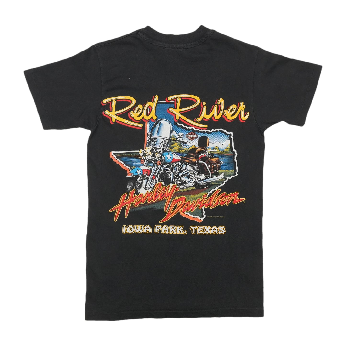 1989 Harley Davidson Iowa Park Texas Shirt Back