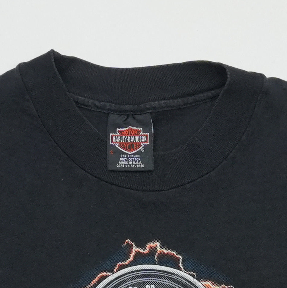 1990s Harley Davidson Think Fast Hays Kansas Shirt Tag