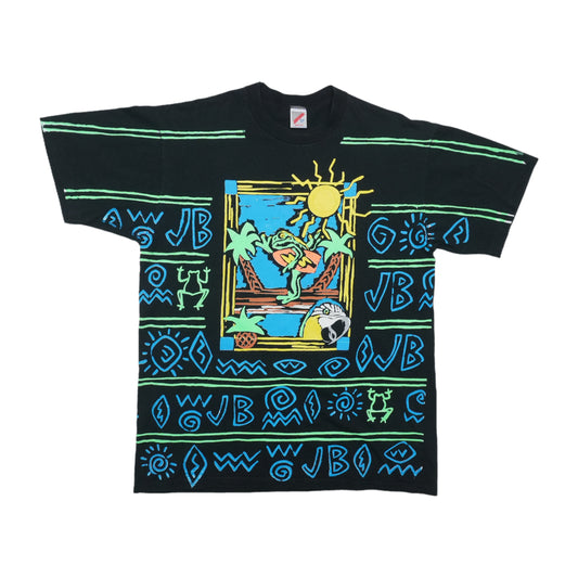 1990s Jimmy Buffett All Over Print Shirt Front