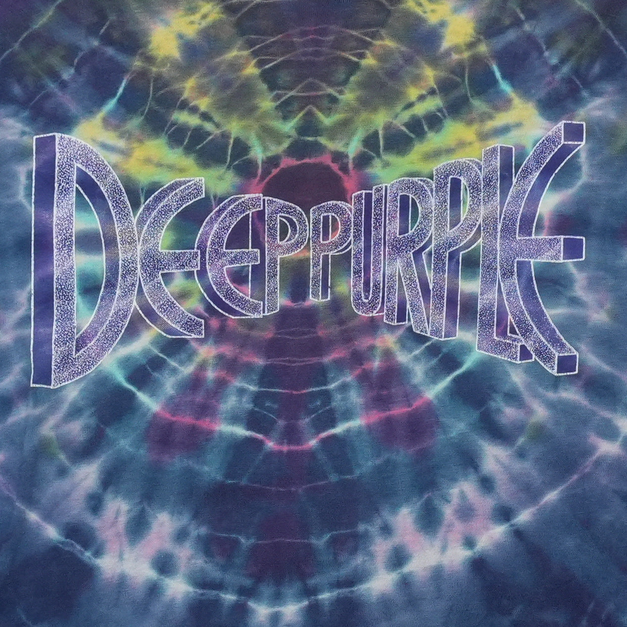 1980s Deep Purple Tie Dye Shirt Detail